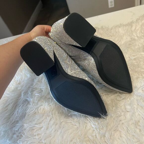 Sparkling boots, booties for party concert chunky heel 9 - Picture 5 of 13